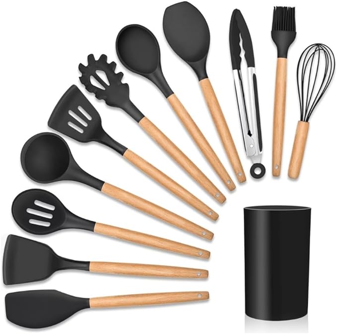 Kit utensílios de cozinha de silicone 12 peças